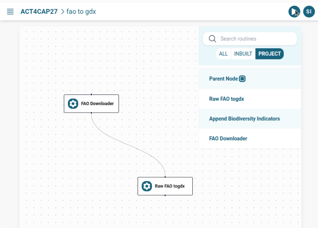 FAO Data to GDX Jobflow