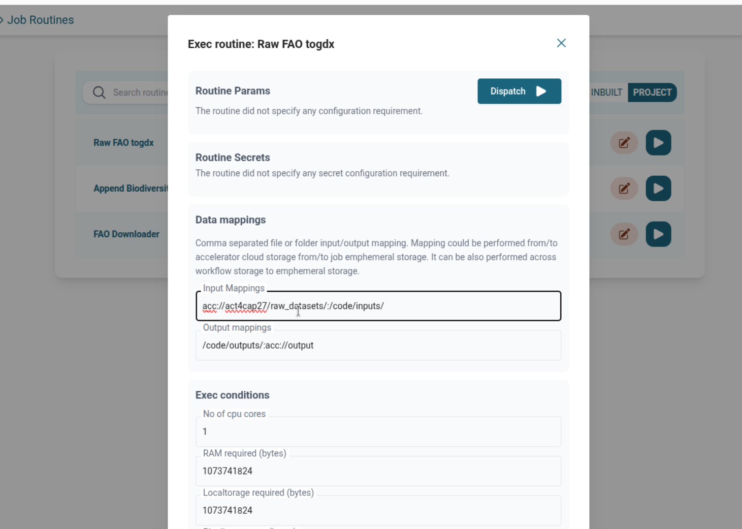 FAO to GDX Converter Form in UI