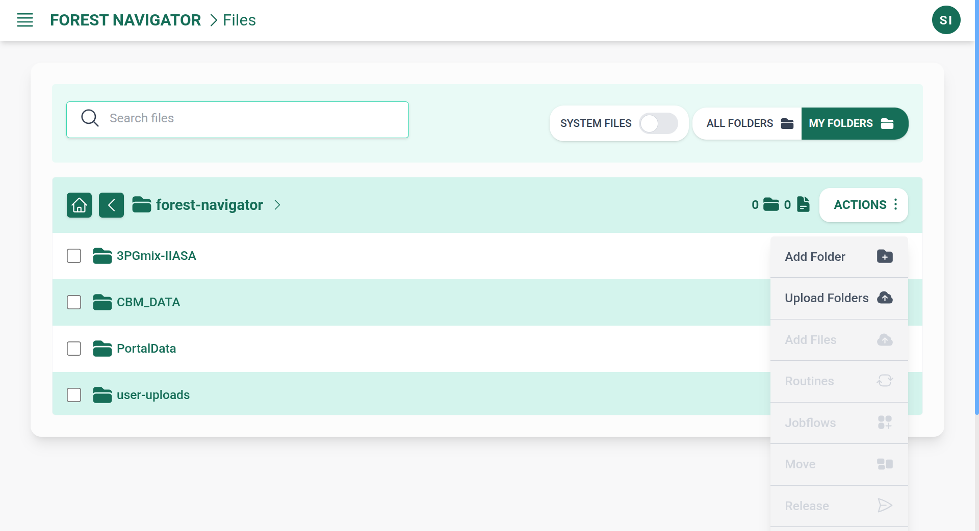 Data Repository Screenshot