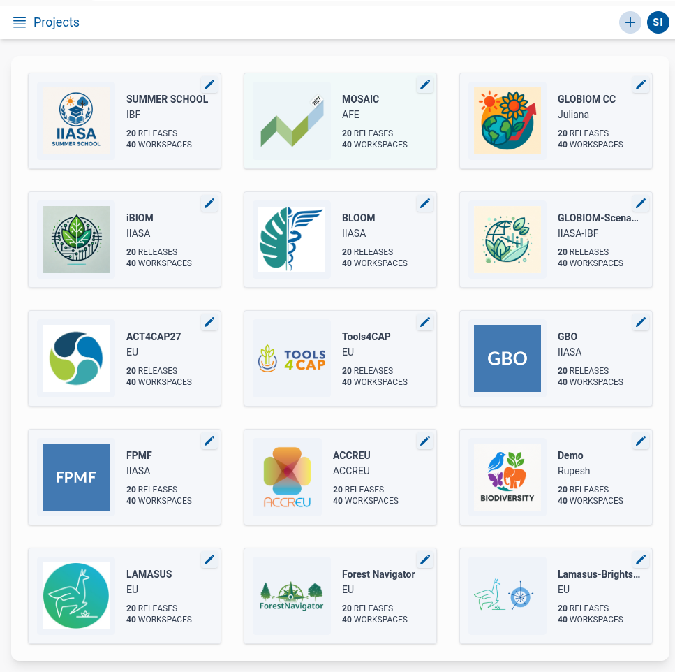 Project Space List